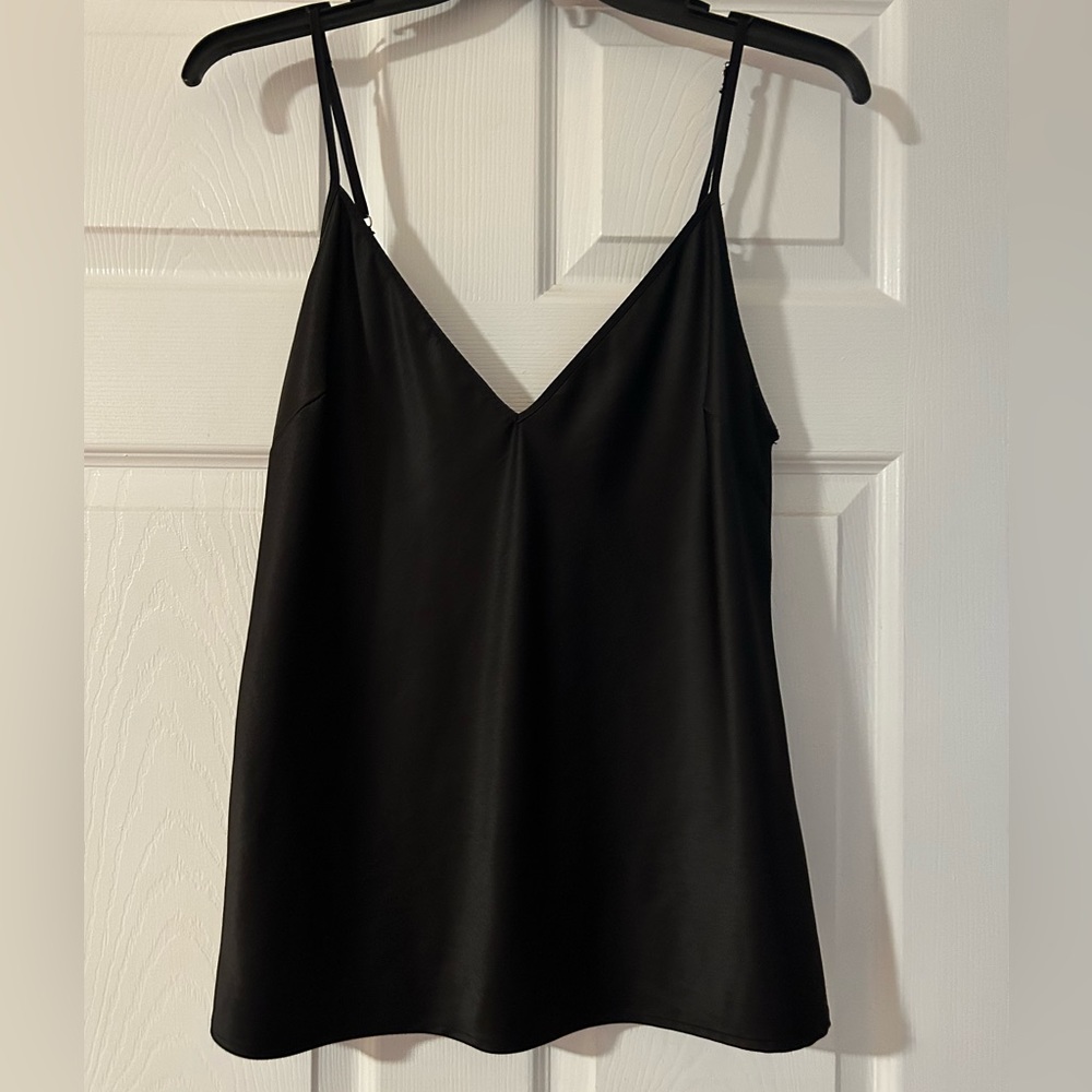 Zara Black Satin Tank